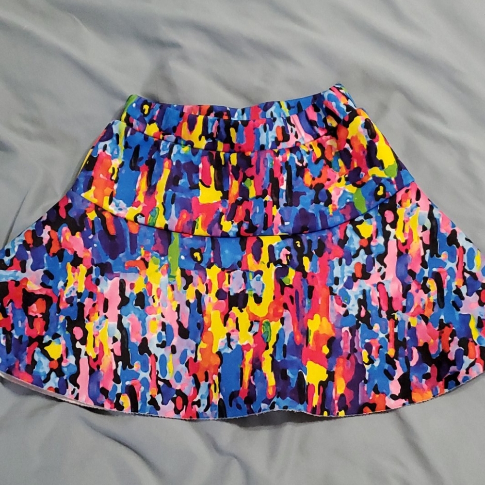 Colorful skirt.